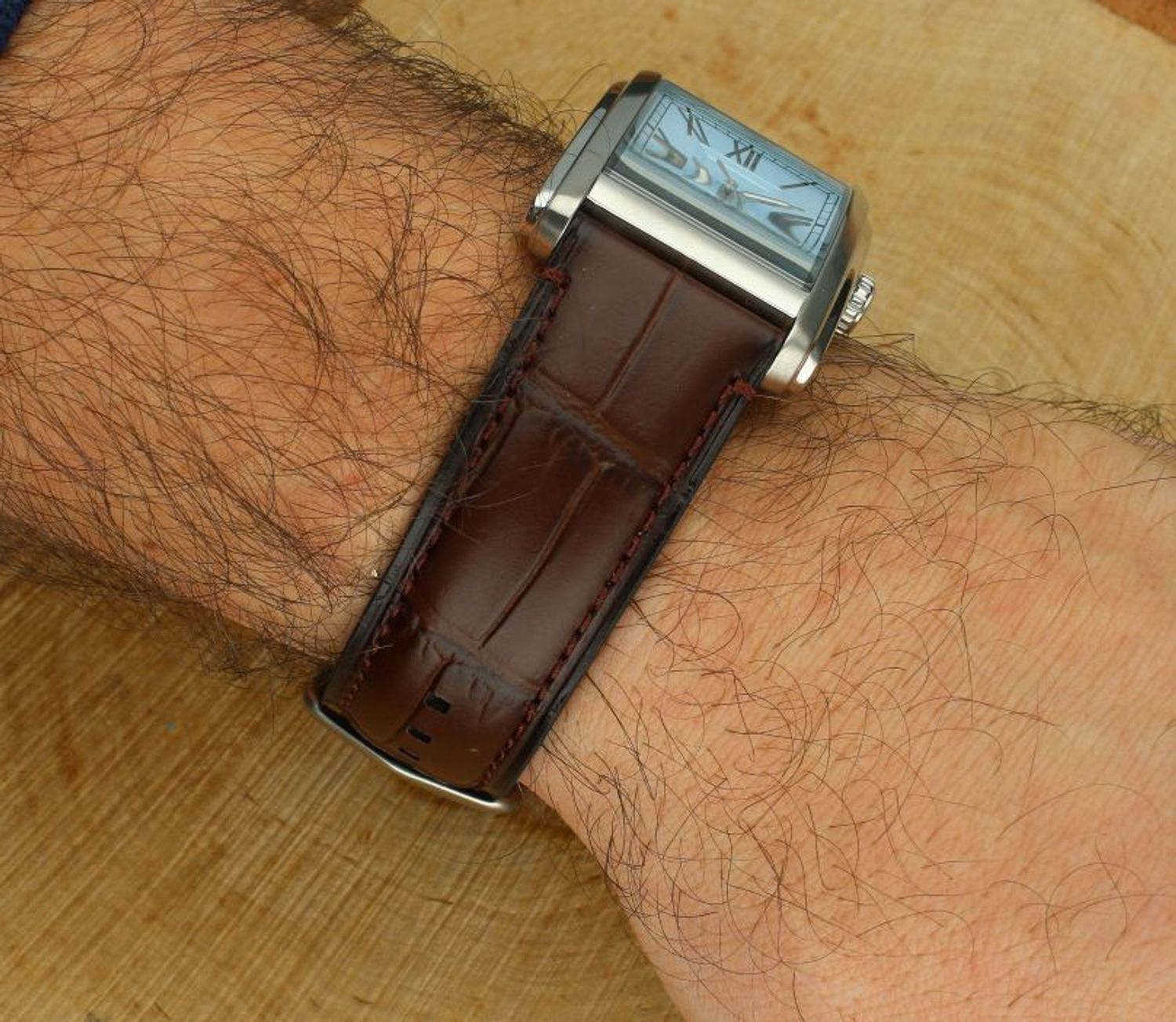 Fossil FS6110 Carraway Brown Croco Leather – klasyczny męski zegarek z niebieską tarczą.jpg