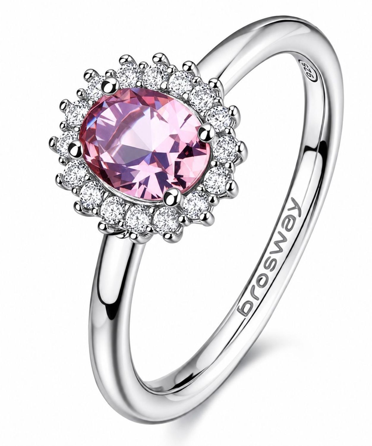 Pierścionek Brosway Fancy Tender Pink FTP18 srebro 925 różowe i przezroczyste cyrkonie rozmiar 14 rose.jpg
