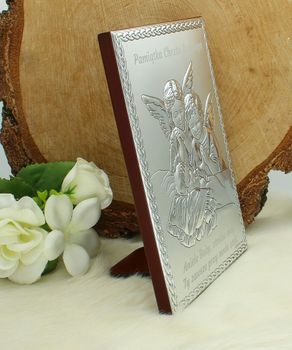 Obrazek Anioł Stróż z Dzieckiem – Pamiątka Chrztu Świętego PVD 10x14 cm (1).jpg