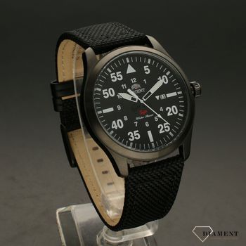 Zegarek męski na czarnym pasku skórzanym z czarną tarczą i wyraźnymi białymi cyframi ⌚ Orient Classic AutomaticFUNG2003B0  (1).jpg