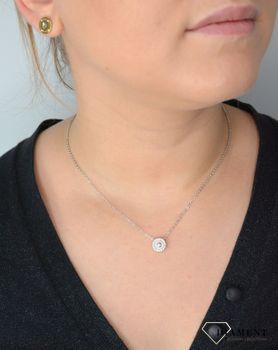 Naszyjnik srebrny celebrytka drobne cyrkonie FUNZ0166 ✓Srebrne Naszyjniki Damskie w Sklepie z Biżuterią zegarki-diament (2).JPG