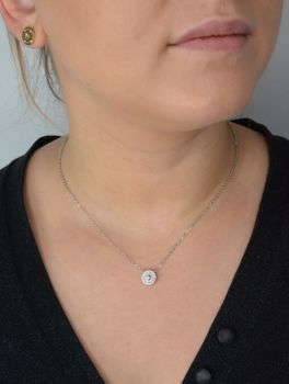 Naszyjnik srebrny celebrytka drobne cyrkonie FUNZ0166 ✓Srebrne Naszyjniki Damskie w Sklepie z Biżuterią zegarki-diament (3).JPG