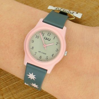 Zegarek dziewczęcy Q&Q G23A-019V  Różowy, wodoodporny 10 BAR  Idealny na prezent (2).jpg