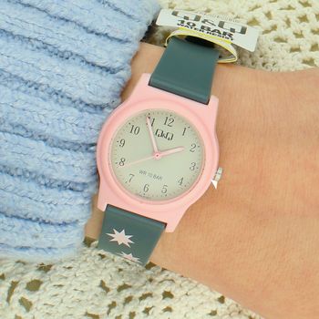 Zegarek dziewczęcy Q&Q G23A-019V  Różowy, wodoodporny 10 BAR  Idealny na prezent (4).jpg