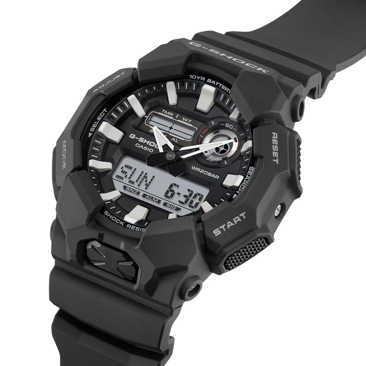 Zegarek Casio G-Shock GA-010-1AER. Zegarek z długoletnią baterią. Zegarek wstrząsoodporny. Zegarek z czasami światowymi. Męski zegarek G-Shock na prezent..jpg