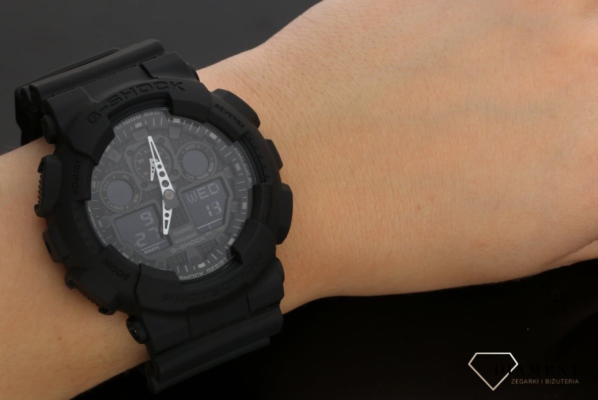 Zegarek męski CASIO G-Shock GA-100-1A1ER czarny.webp