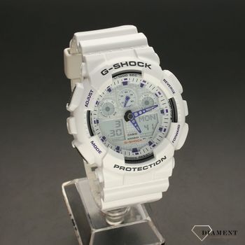 Zegarek męski Casio w kolorze białym. Zegarek to świetny pomysł na prezent dla młodego mężczyzny. Zegarek męski na gumowym białym pasku. Zapraszamy!  (1).jpg