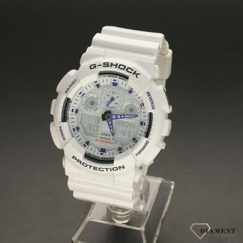 Zegarek męski Casio w kolorze białym. Zegarek to świetny pomysł na prezent dla młodego mężczyzny. Zegarek męski na gumowym białym pasku. Zapraszamy!  (2).jpg