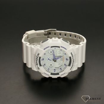 Zegarek męski Casio w kolorze białym. Zegarek to świetny pomysł na prezent dla młodego mężczyzny. Zegarek męski na gumowym białym pasku. Zapraszamy!  (3).jpg