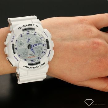 Zegarek męski Casio w kolorze białym. Zegarek to świetny pomysł na prezent dla młodego mężczyzny. Zegarek męski na gumowym białym pasku. Zapraszamy!  (5).jpg