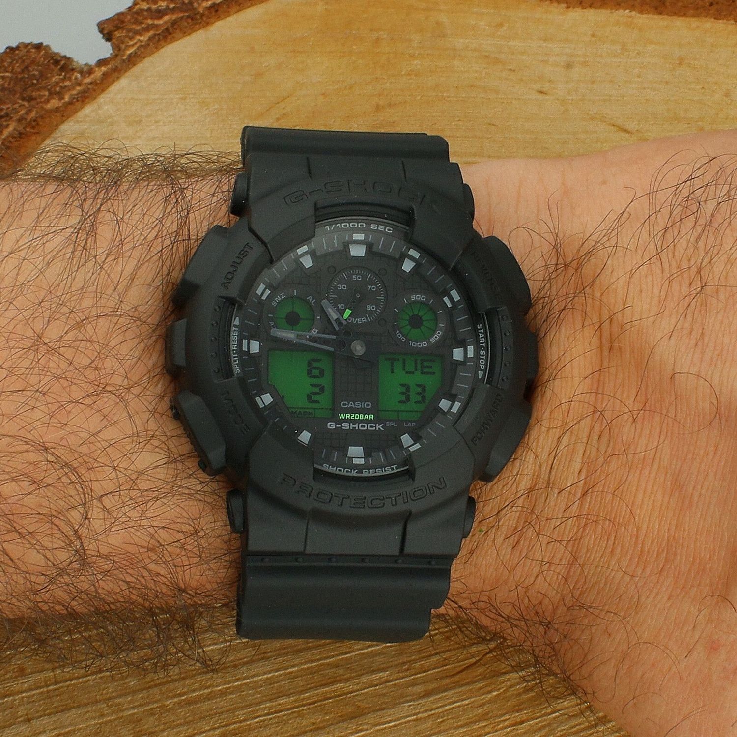 Zegarek męski G-SHOCK Casio GA-100BEG-1AER Black And Electro Green 200M (2).jpg