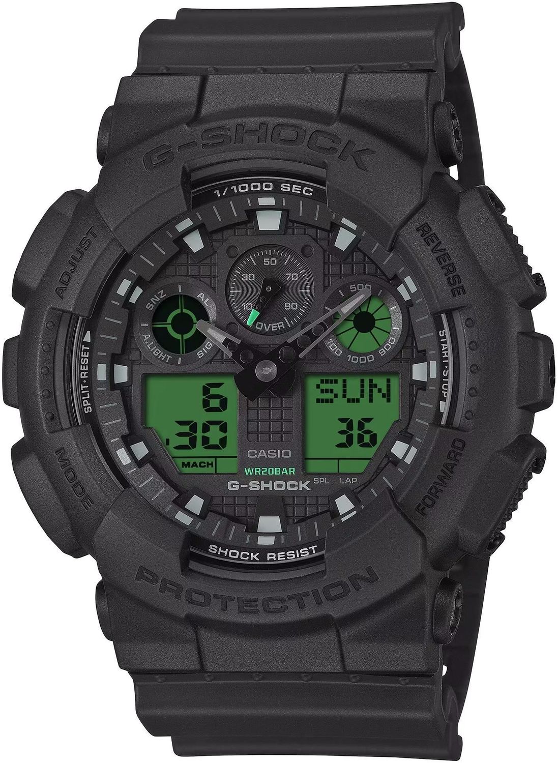 Zegarek męski G-SHOCK Casio GA-100BEG-1AER Black And Electro Green 200M (2).jpg