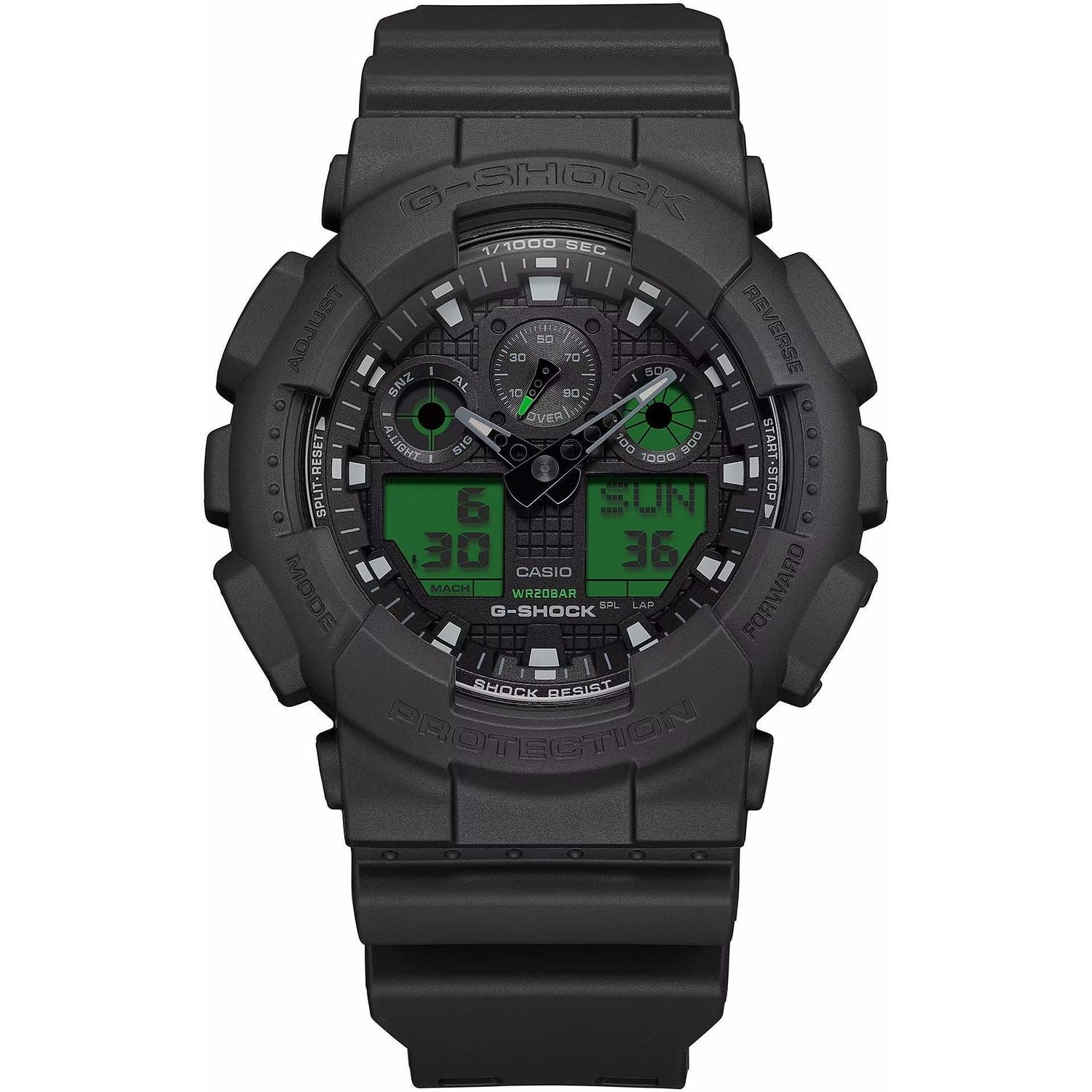 Zegarek męski G-SHOCK Casio GA-100BEG-1AER Black And Electro Green 200M (2).jpg