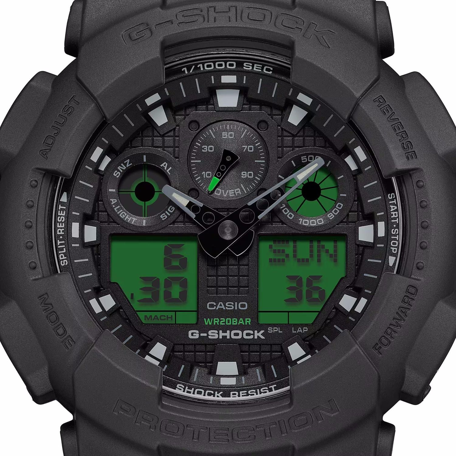 Zegarek męski G-SHOCK Casio GA-100BEG-1AER Black And Electro Green 200M (2).jpg
