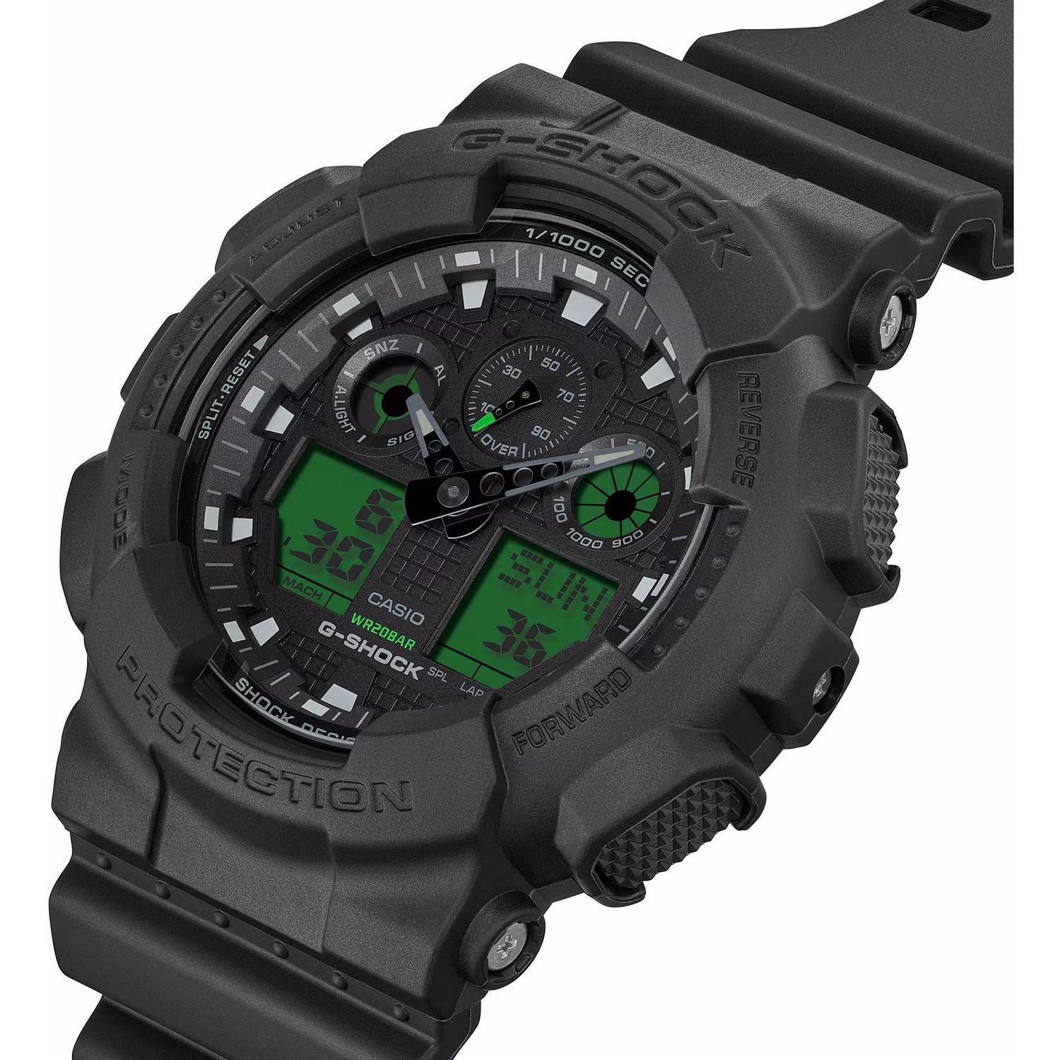 Zegarek męski G-SHOCK Casio GA-100BEG-1AER Black And Electro Green 200M (2).jpg