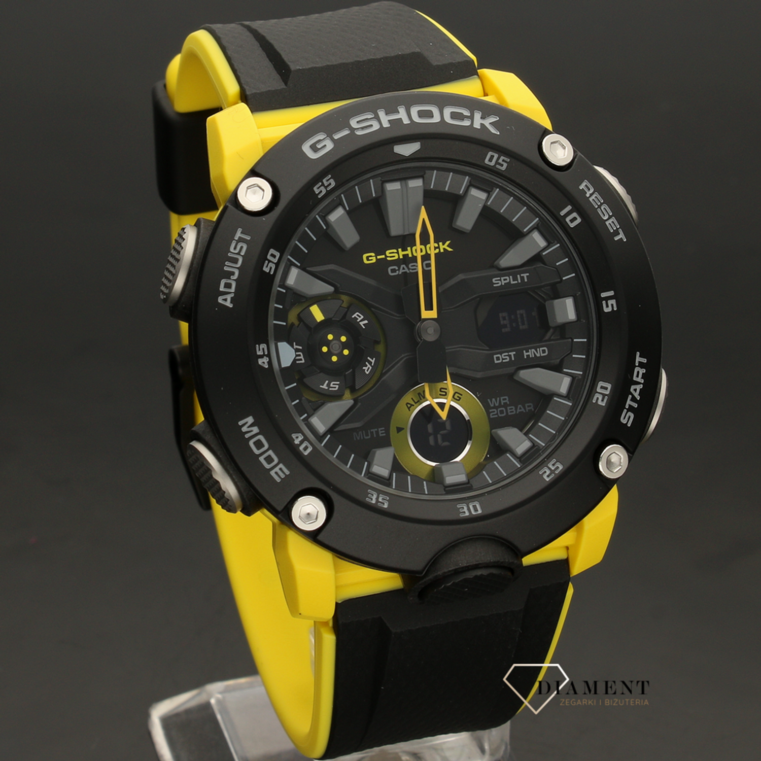 Męski wstrząsoodporny zegarek CASIO G-Shock GA-2000-1A9ER.r.jpg