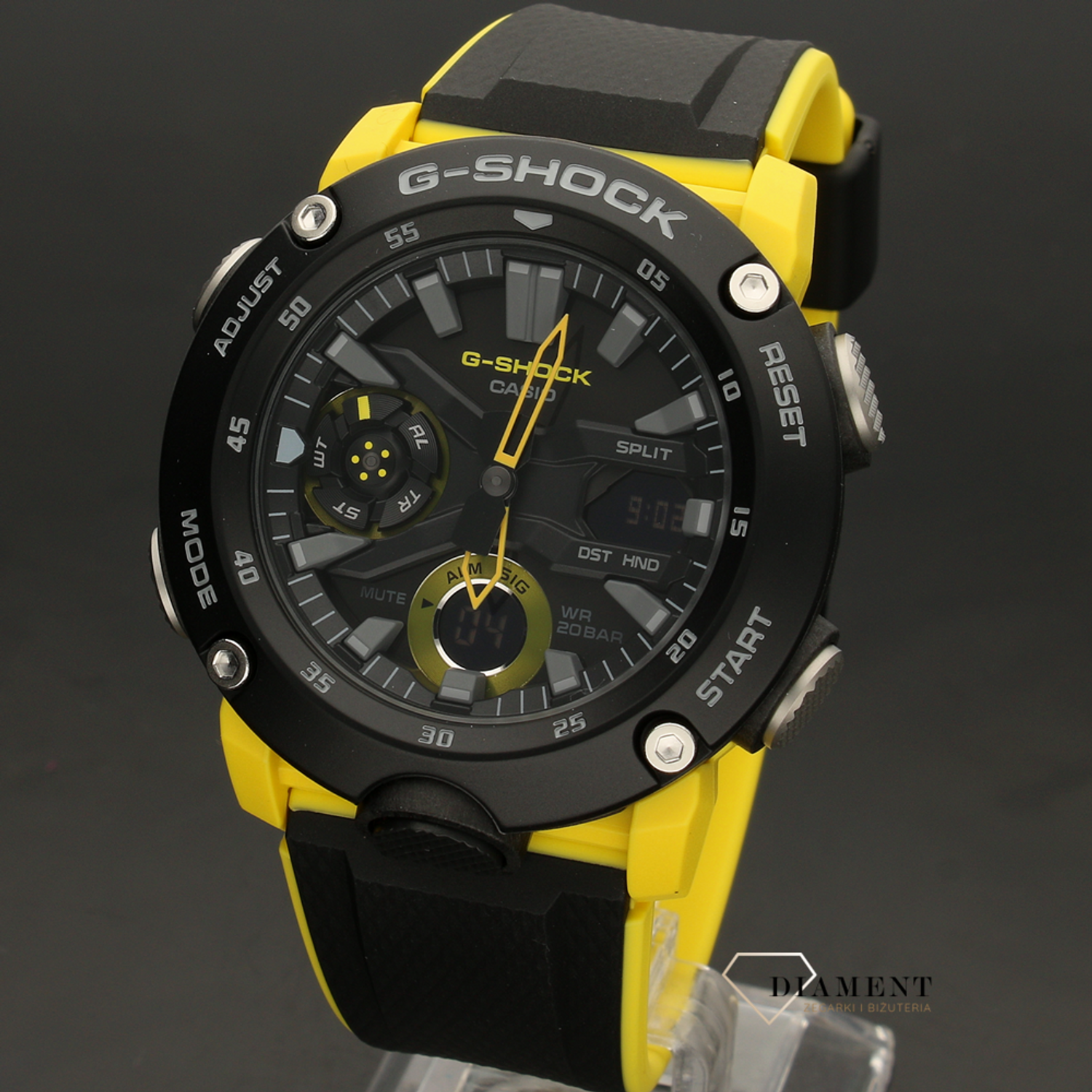 Męski wstrząsoodporny zegarek CASIO G-Shock GA-2000-1A9ER.r.jpg
