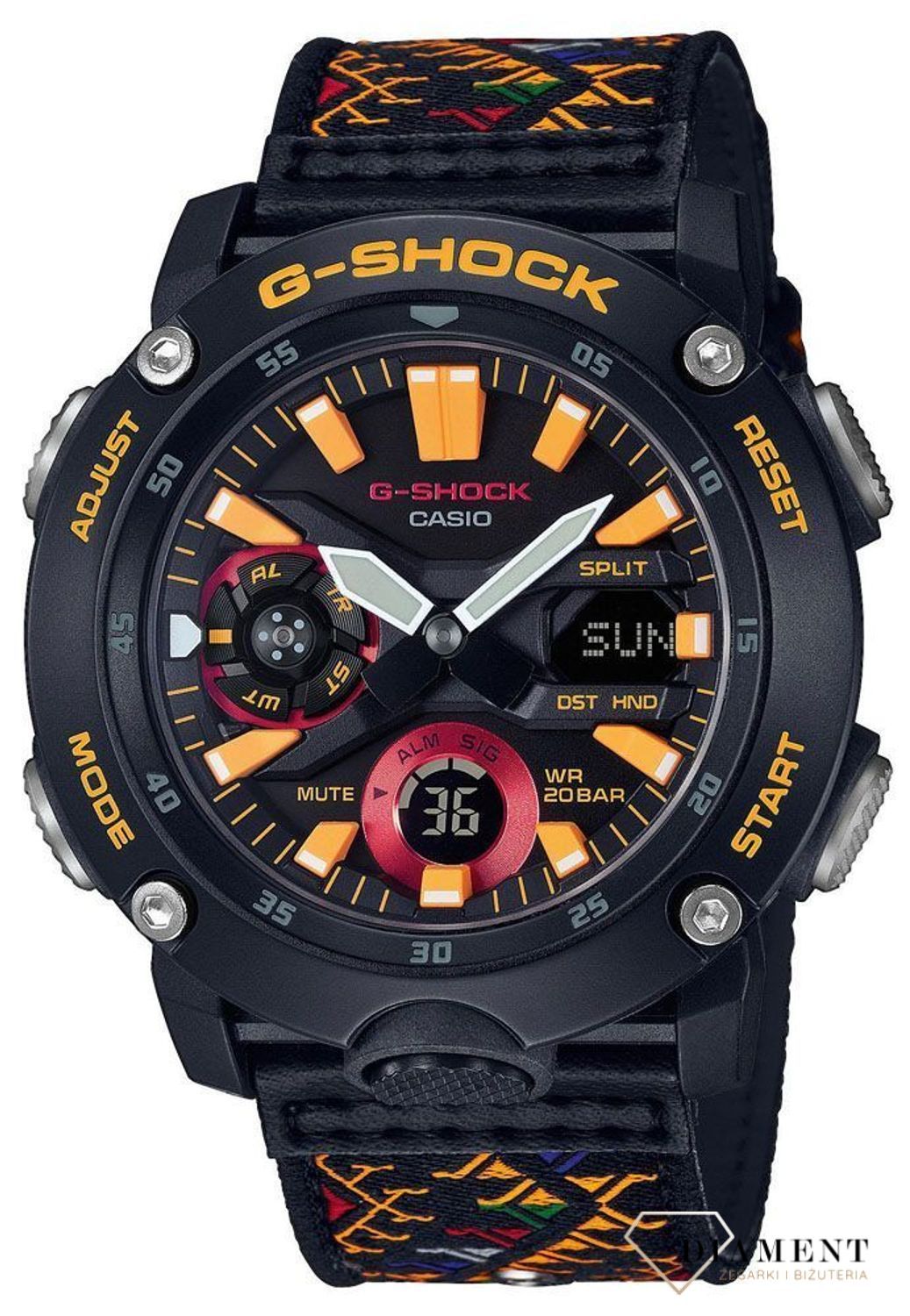 Zegarek męski Casio G-SHOCK Carbon Core Guard Gorillaz Camo Limited GA-2000BT-1AER.1.jpg