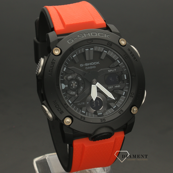 Męski wstrząsoodporny zegarek CASIO G-Shock GA-2000E-4ER G-Carbon Set Limited (1).png
