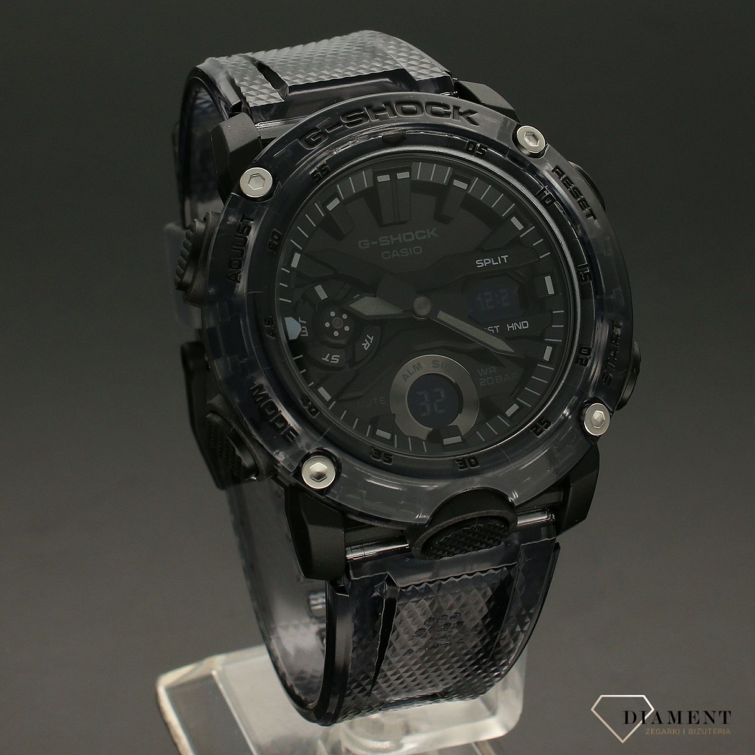 Zegarek męski G-SHOCK Casio Carbon Core Guard Black Skeleton GA-2000SKE-8AER to wstrząsoodporny zegarek sportowy na czarnym pasku. Zegarek Casio Zibi zapraszamy do sklepu www.zegarki-diament.pl !!!.jpg