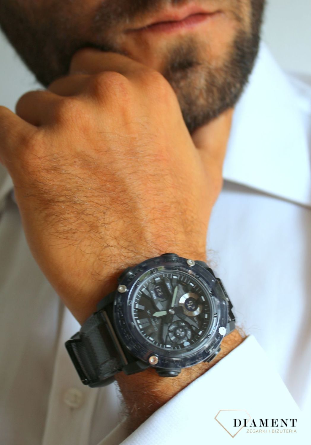 Zegarek męski G-SHOCK Casio Carbon Core Guard Black Skeleton GA-2000SKE-8AER to wstrząsoodporny zegarek sportowy na czarnym pasku. Zegarek Casio Zibi zapraszamy do sklepu www.zegarki-diament.pl !!!.jpg