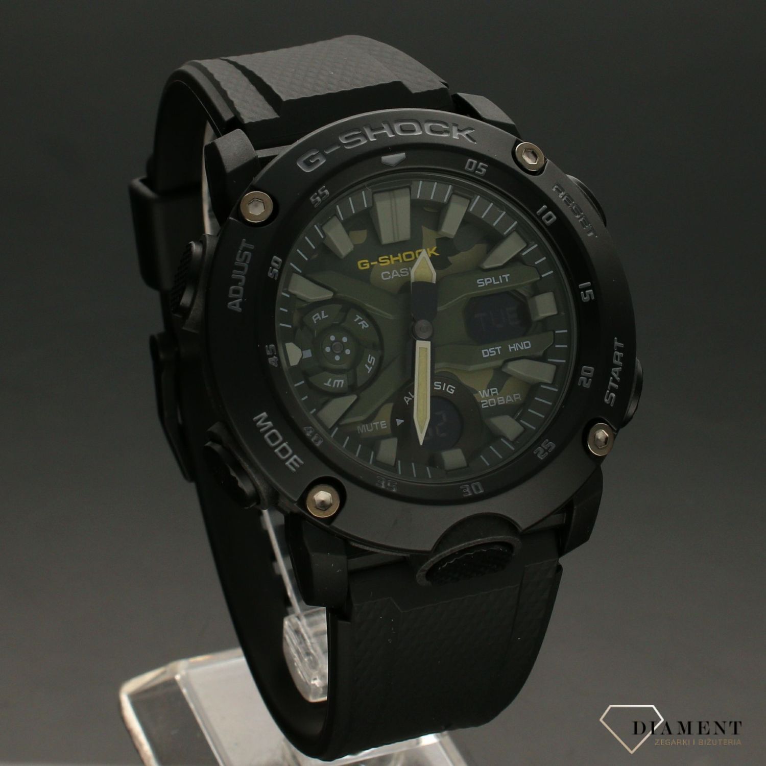 Zegarek męski Casio na niebieskim pasku G-Shock GA-2000SU-1AER.jpg