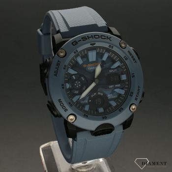 Zegarek męski Casio na niebieskim pasku Carbon (1).jpg