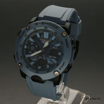 Zegarek męski Casio na niebieskim pasku Carbon (6).jpg