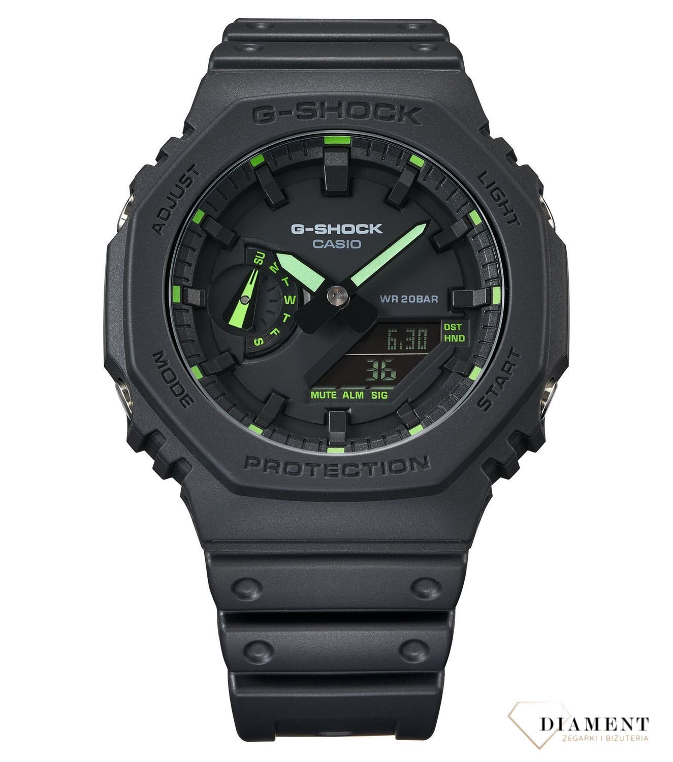 Zegarek G-SHOCK Casio Octagon Neon Accent Series GA-2100-1A3ER. Casio z kolekcji G-Shock w kolorze czarnym to zegarek stworzony z myślą o mężczyznach. Darmowa wysyłka! Grawer za 0zł! Zapraszamy do autoryzowanego sprzedawcy www.zegarki-diament.pl !.jpg