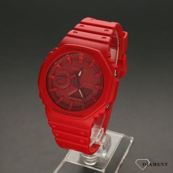 Zegarek męski w wyrazistym czerwonym kolorze. W zegarku zastosowano stylowy czerwony pasek gumowy w kolorze pasującym do koperty i tarczy. Idealny pomysł na prezent (7)x.jpg
