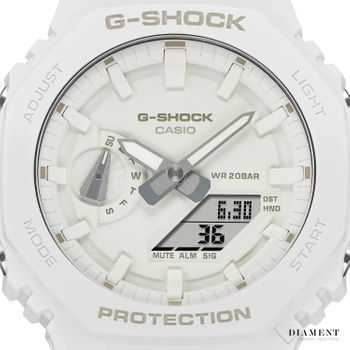 Zegarek męski G-Shock ONE ON TONE Carbon Core Guard GA-2100-7A7ER biały. Zegarek sportowy męski biały. Zegarek G-Shock męski karbonowy. Zegarek męski wodoszczelny, do nurkowania.6.jpg