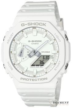 Zegarek męski G-Shock ONE ON TONE Carbon Core Guard GA-2100-7A7ER biały. Zegarek sportowy męski biały. Zegarek G-Shock męski karbonowy. Zegarek męski wodoszczelny, do nurkowania10.jpg