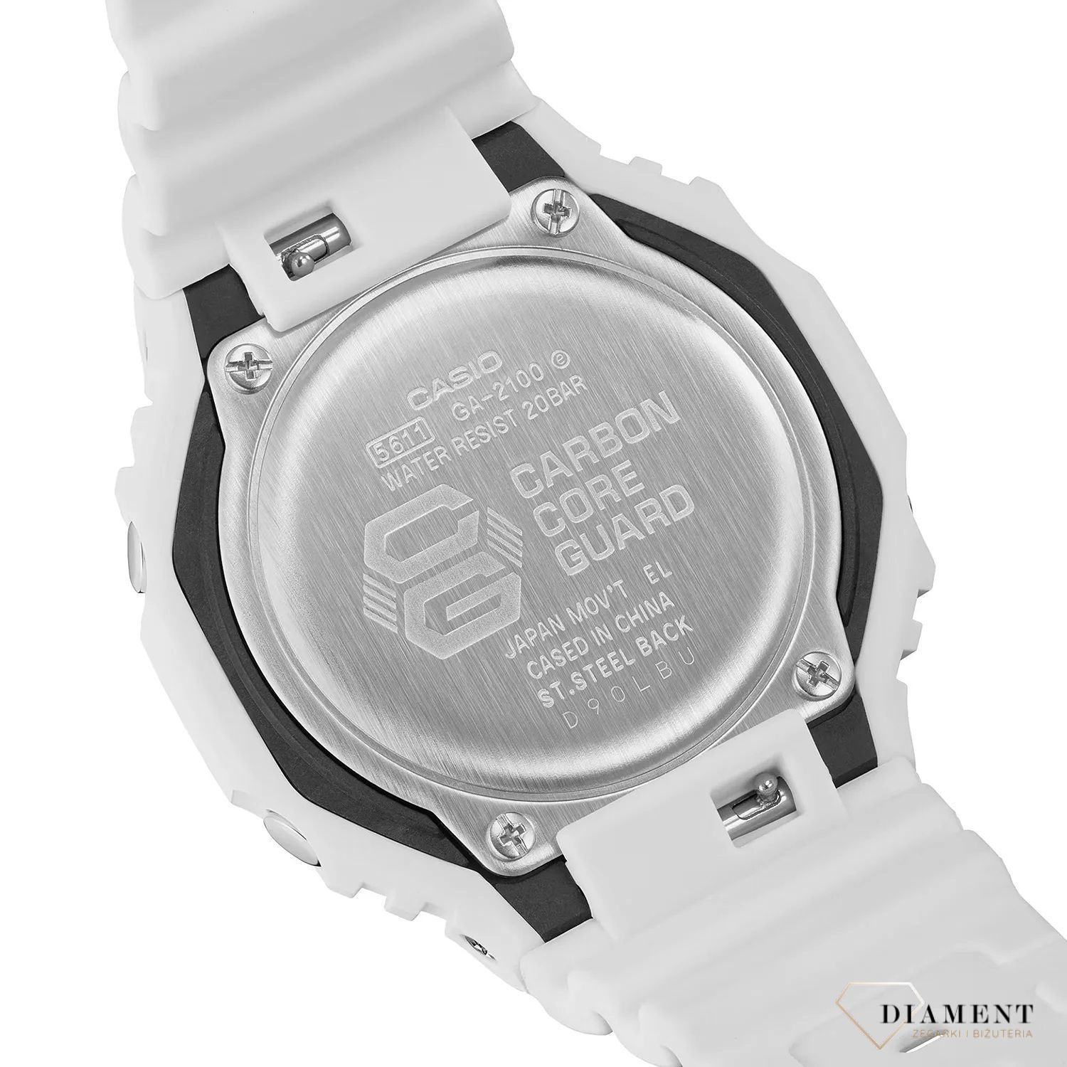 Zegarek męski G-Shock ONE ON TONE Carbon Core Guard GA-2100-7A7ER biały. Zegarek sportowy męski biały. Zegarek G-Shock męski karbonowy. Zegarek męski wodoszczelny, do nurkowania10.jpg