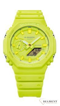 Zegarek męski G-Shock ONE ON TONE Carbon Core Guard GA-2100-9A9ER żółty. Zegarek sportowy męski żółty. Zegarek G-Shock męski karbonowy. Zegarek męski wodoszczelny, do nurkowania.2.jpg