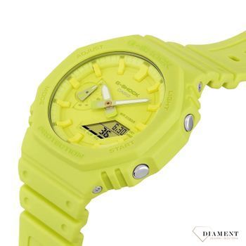 Zegarek męski G-Shock ONE ON TONE Carbon Core Guard GA-2100-9A9ER żółty. Zegarek sportowy męski żółty. Zegarek G-Shock męski karbonowy. Zegarek męski wodoszczelny, do nurkowania.4.jpg