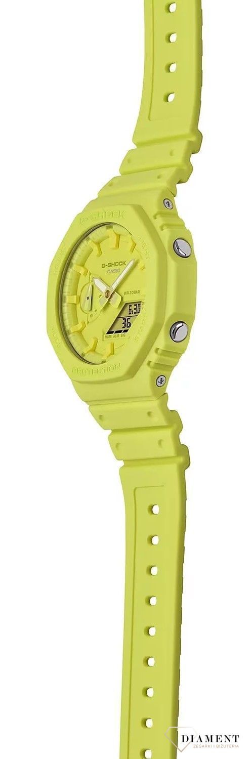Zegarek męski G-Shock ONE ON TONE Carbon Core Guard GA-2100-9A9ER żółty. Zegarek sportowy męski żółty. Zegarek G-Shock męski karbonowy. Zegarek męski wodoszczelny, do nurkowania..jpg