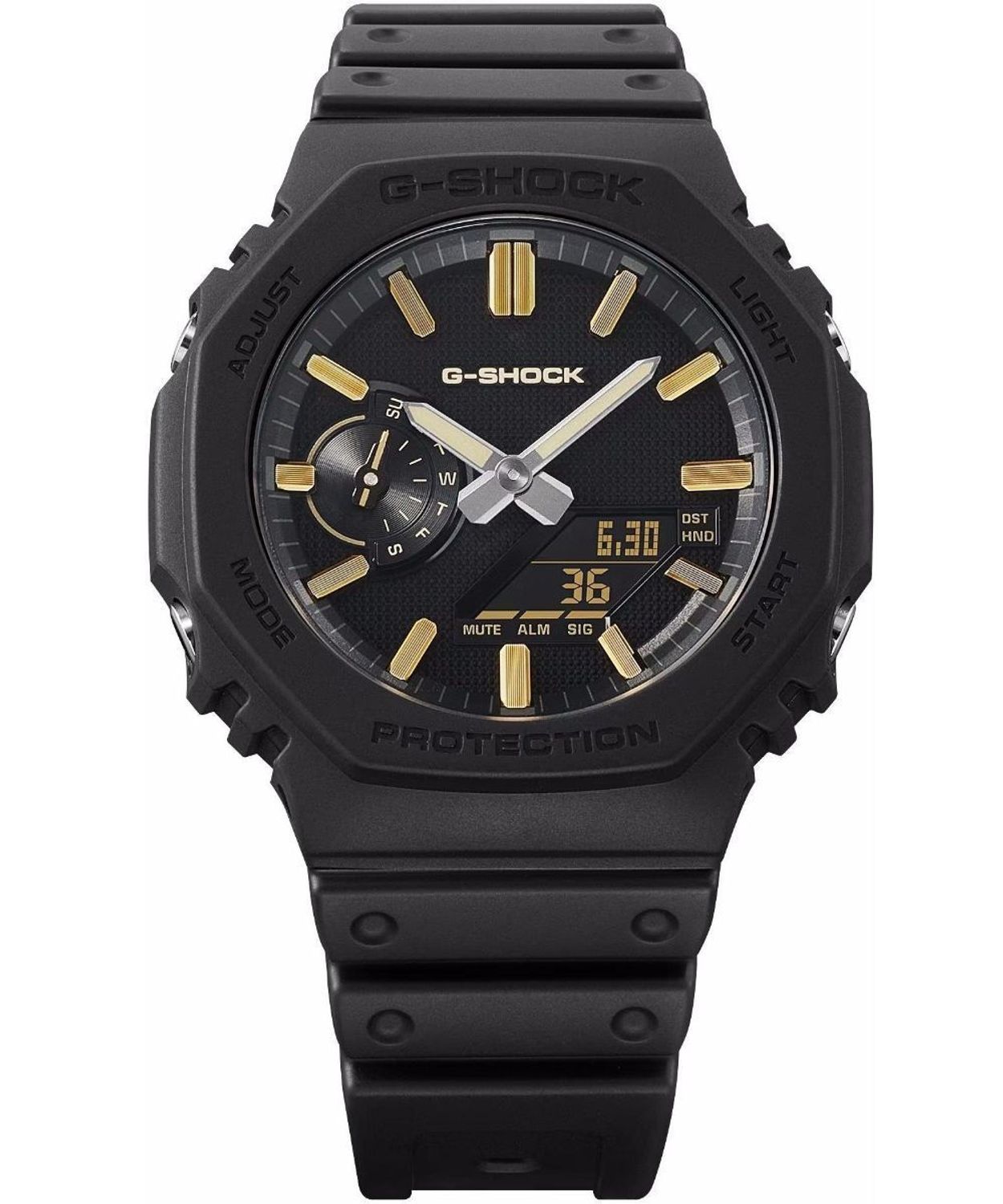 Zegarek Casio G-SHOCK GA-2100LXB-1A9ER Luxe Black - czarno-złoty zegarek męski gold.jpg