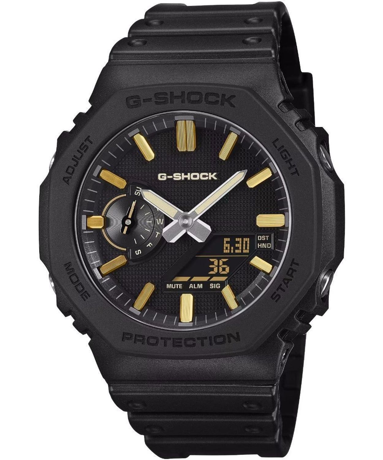 Zegarek Casio G-SHOCK GA-2100LXB-1A9ER Luxe Black - czarno-złoty zegarek męski gold.jpg