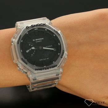 Zegarek męski Casio G-SHOCK seria Octagon  Skeleton GA-2100SKE-7AER na przeźroczystym pasku gumowym  (5).jpg