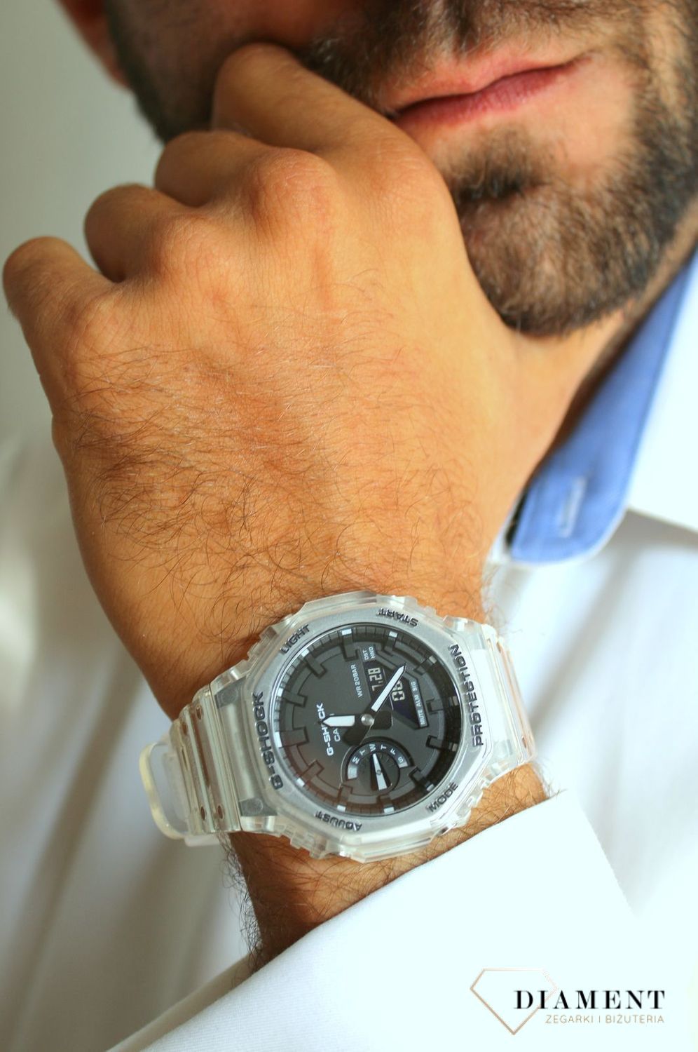 Zegarek męski G-SHOCK Casio Octagon White Skeleton GA