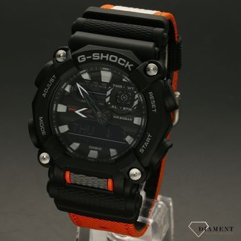 Zegarek męski Casio G-shock GA-900C-1A4ER na pomarańczowym pasku (2).jpg