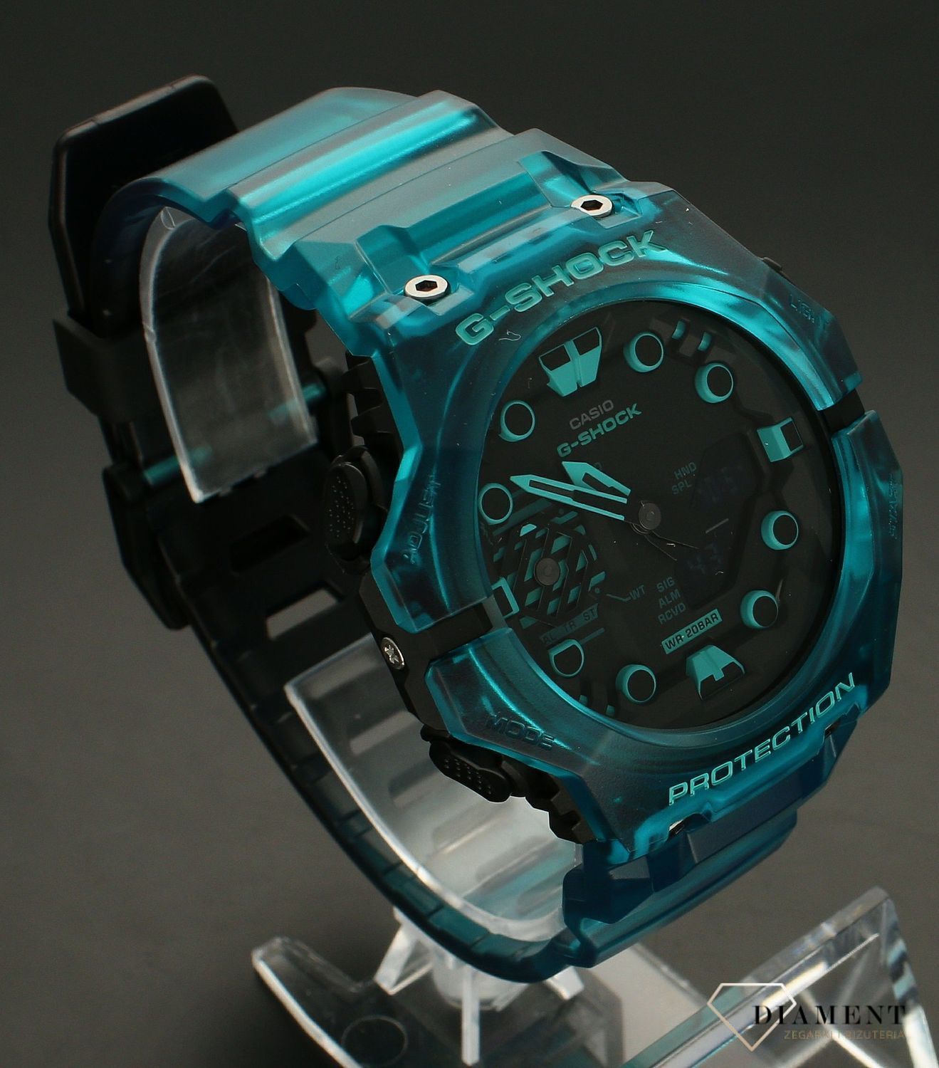 Zegarek męski butelkowa zieleń G-SHOCK GA-B001G-2AER. zegarek męski na lato w kolorze butelkowej zieleni. Darmowa wysyłka! Grawer za 0zł! Zapraszamy do autoryzowanego sprzedawcy www.zegarki-diament.pl !.jpg