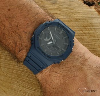 Zegarek męski G-SHOCK Casio Octagon Blue CasiOak Solar Bluetooth GA-B2100-2AER. Męski zegarek sportowy. Zegarek męski wstrząsoodporny. Zegarek męski z karbonu. Sportowy zegarek Casio G-shock na prezent. Zegarek niebieski G-shock..jpg
