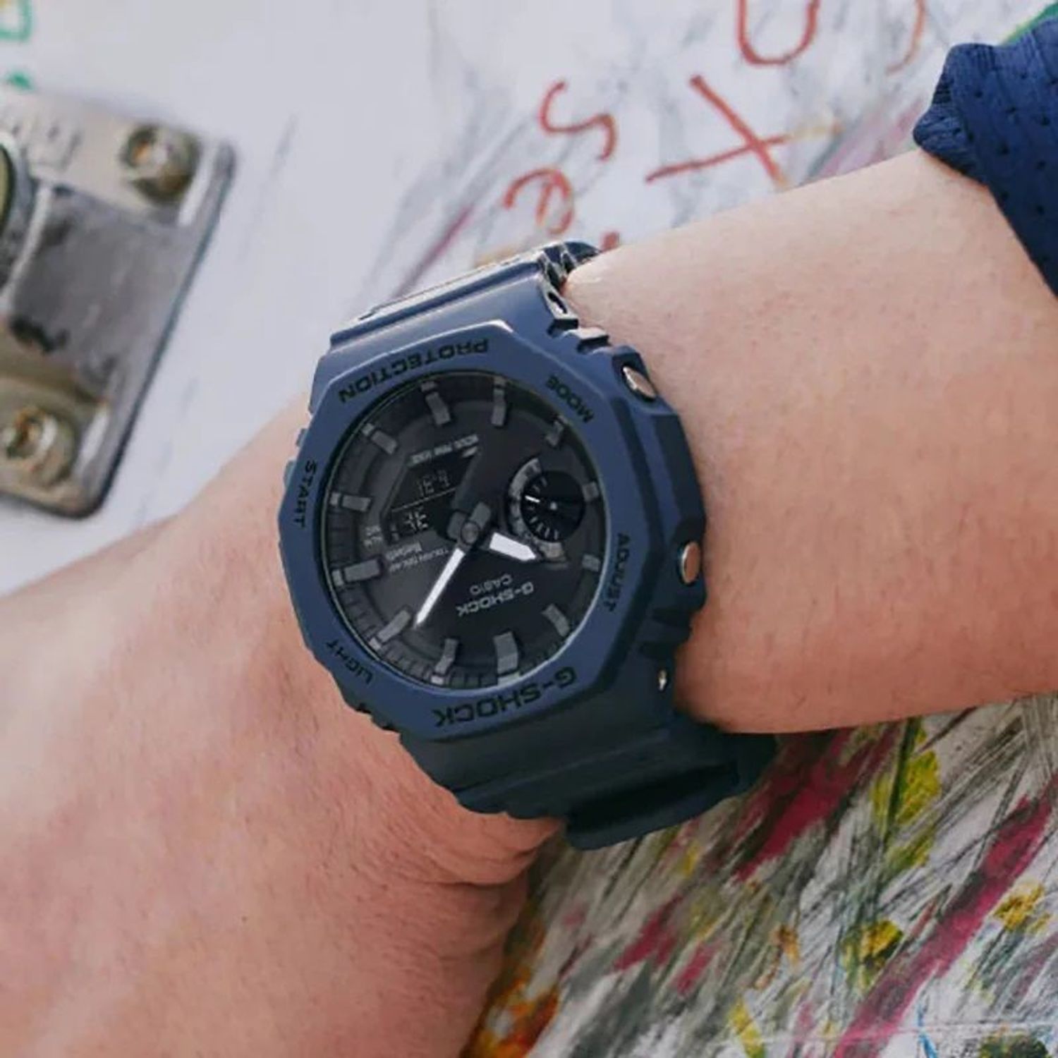 Zegarek męski G-SHOCK Casio Octagon Blue CasiOak Solar Bluetooth GA-B2100-2AER (7).jpg