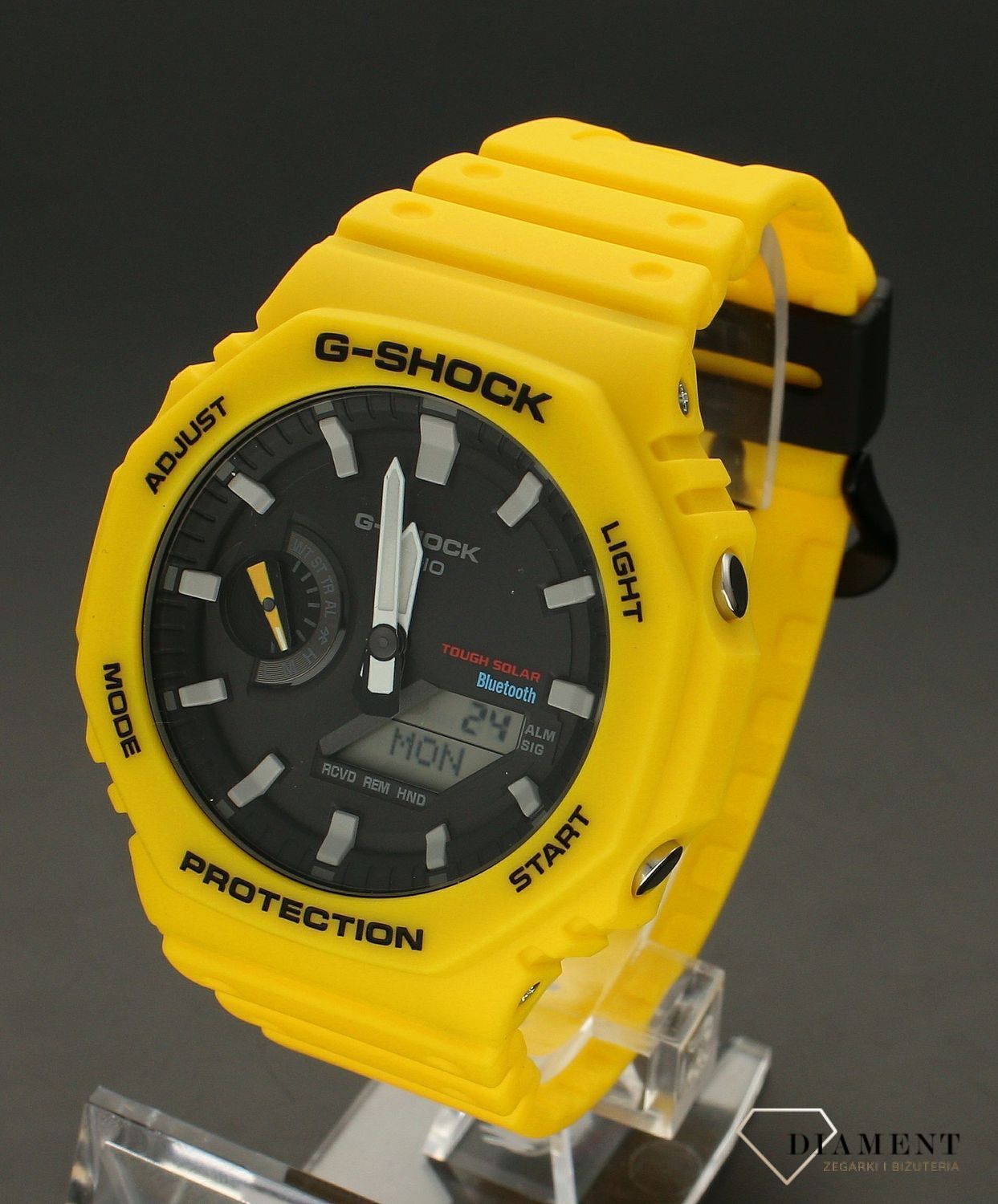 Zegarek męski żółty G-SHOCK GA-B2100C-9AER Solar. Casio z kolekcji G-Shock w kolorze żółtym to zegarek stworzony z myślą o mężczyznach. Darmowa wysyłka! Grawer za 0zł! Zapraszamy do autoryzowanego sprzedawcy www.zegarki-diament.pl !.webp