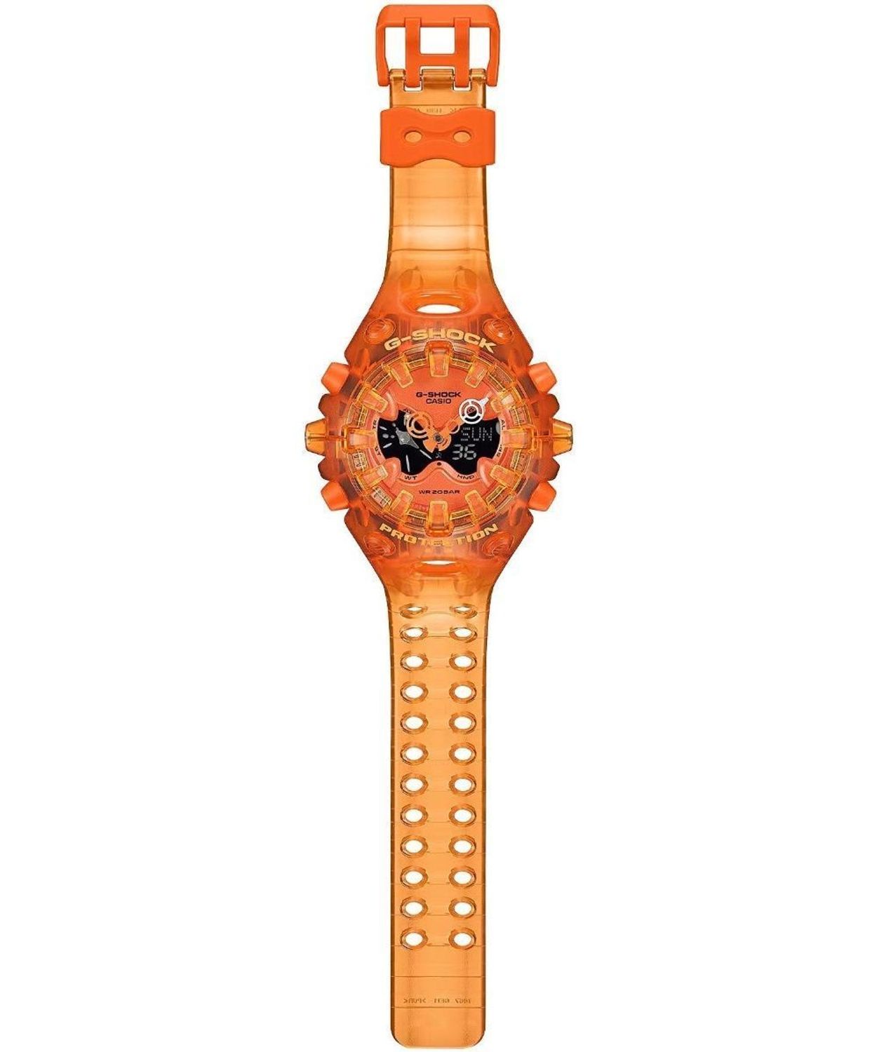 Casio G-SHOCK GA-V01SKE-4AER – pomarańczowy zegarek sportowy transparentny 200M orange.jpg