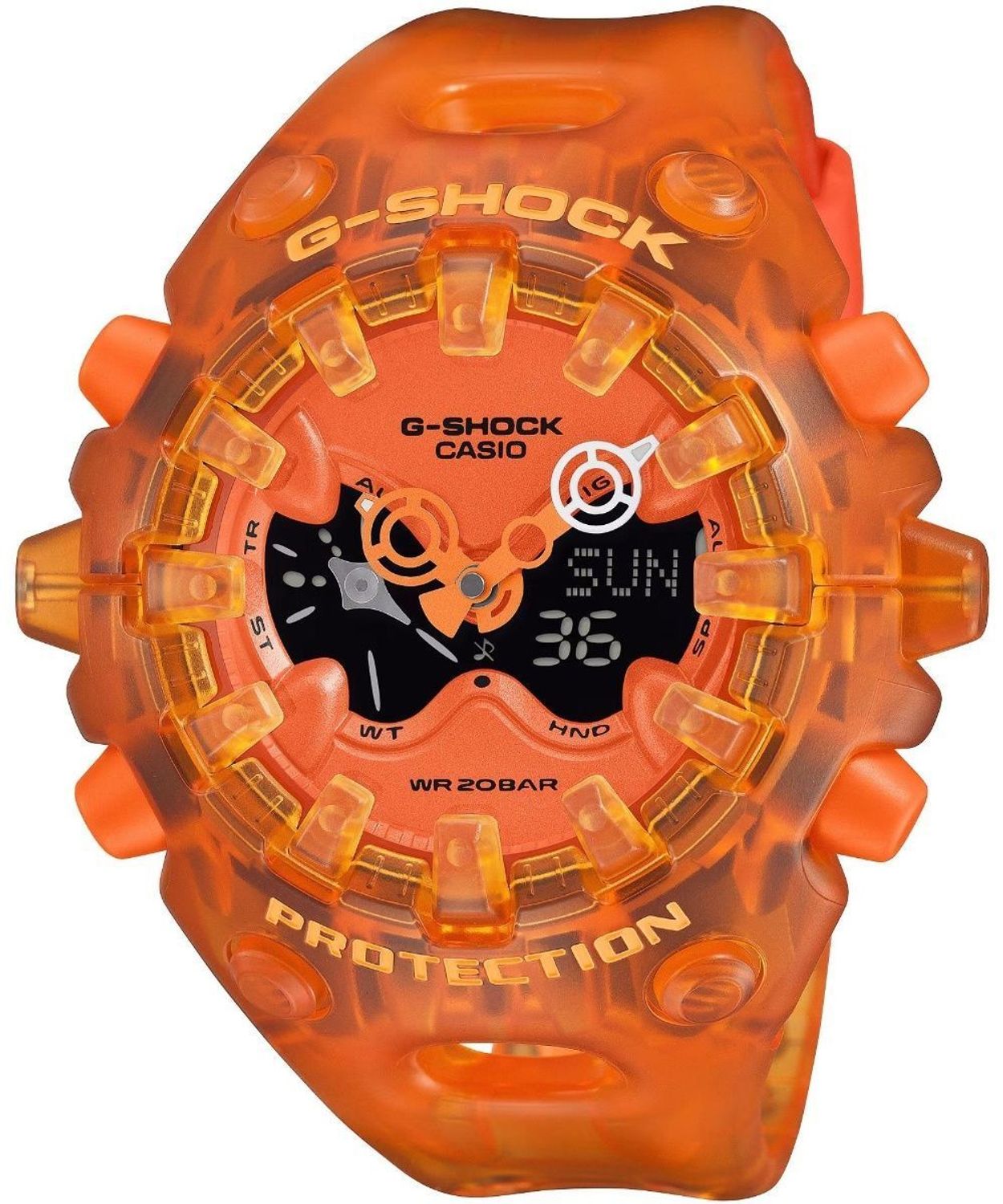 Casio G-SHOCK GA-V01SKE-4AER – pomarańczowy zegarek sportowy transparentny 200M orange.jpg