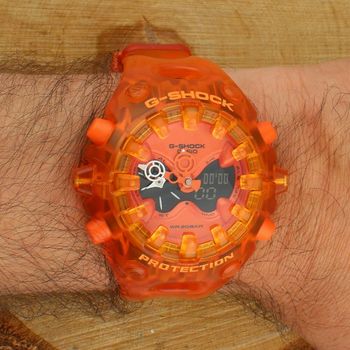 Casio G-SHOCK GA-V01SKE-4AER – pomarańczowy zegarek sportowy transparentny 200M (2).jpg