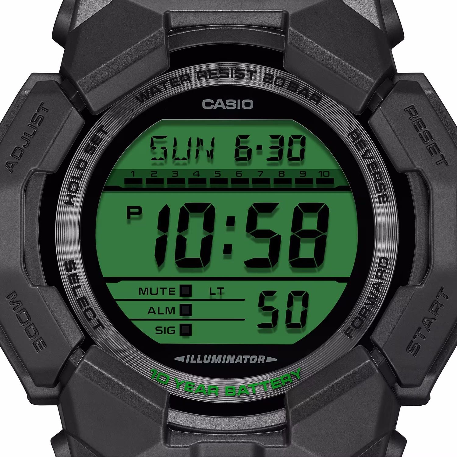 Zegarek męski G-SHOCK Casio GD-010BEG-1ER Black And Electro Green 200M (2).jpg