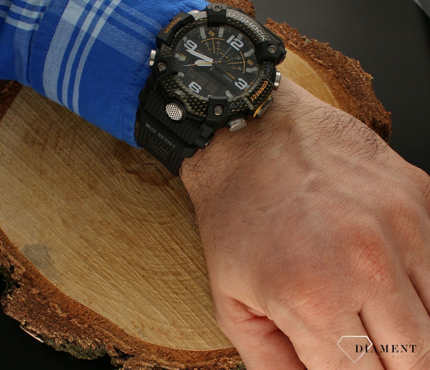 Zegarek CASIO G-Shock GG-B100Y-1AER Mudmaster Carbon Core. Zegarek sportowy, wstrząsoodporny z kompasem na czarnym pasku z wysokościomierzem i termometrem. Idealny prezent dla mężczyzny. Zegarek G-shock do nurkowania..jpg